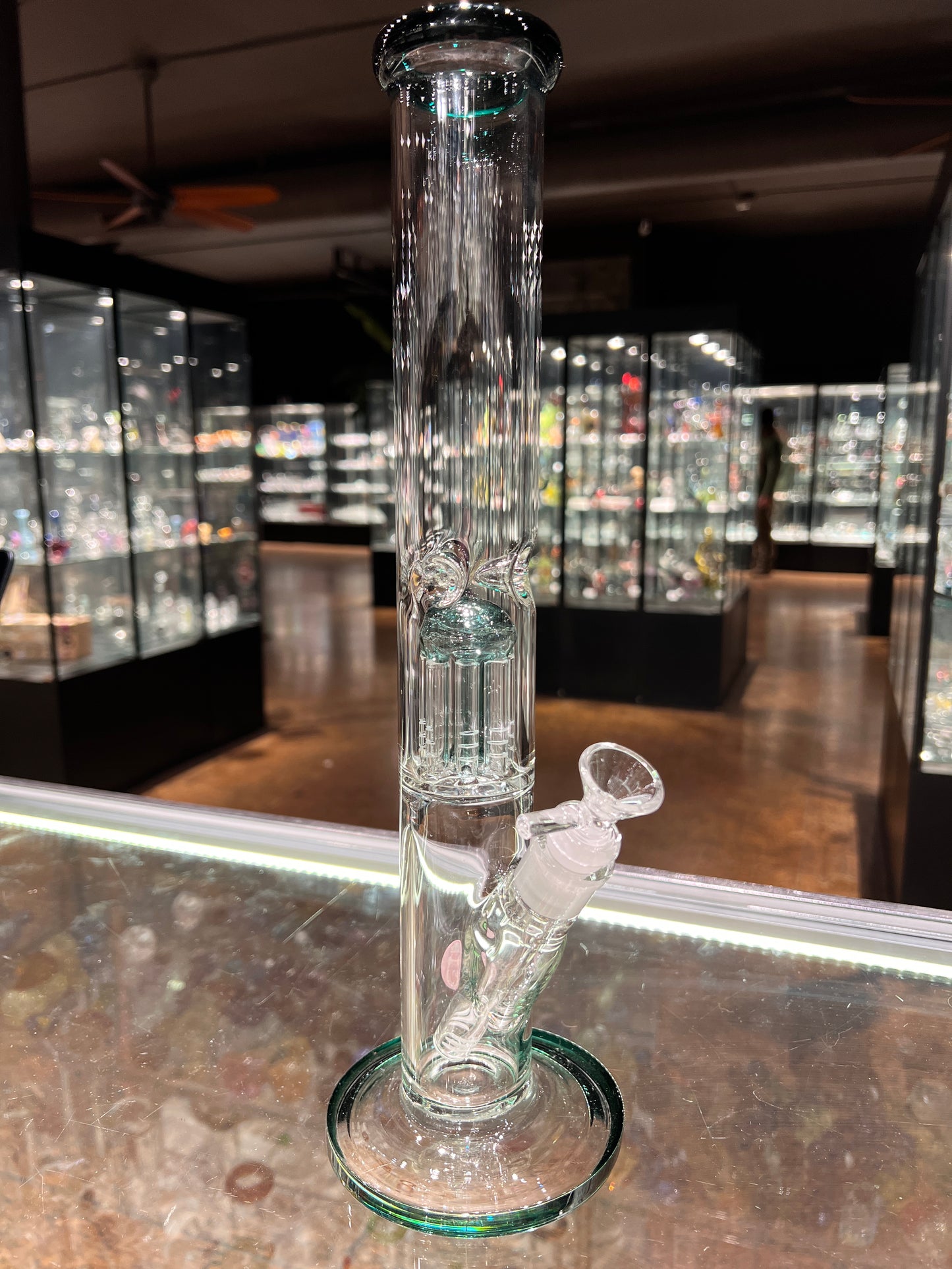 15.5" Tall Straight Tube with Tree and Color Accents (Options Available)