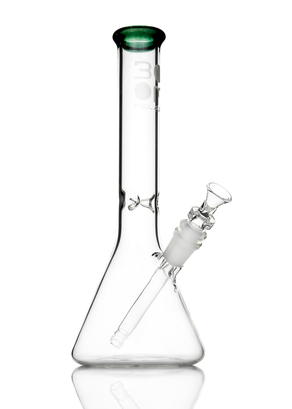 Boom Felazi 40mm Beaker 12 Inch with Green Stardust Accent Tube