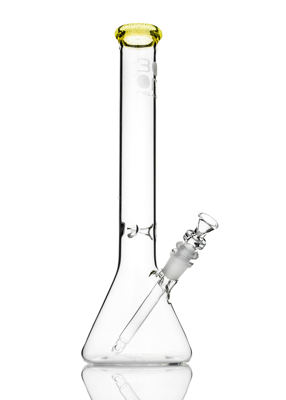 Boom Felazi 45mm Beaker 15 Inch with Lemon Drop Accent