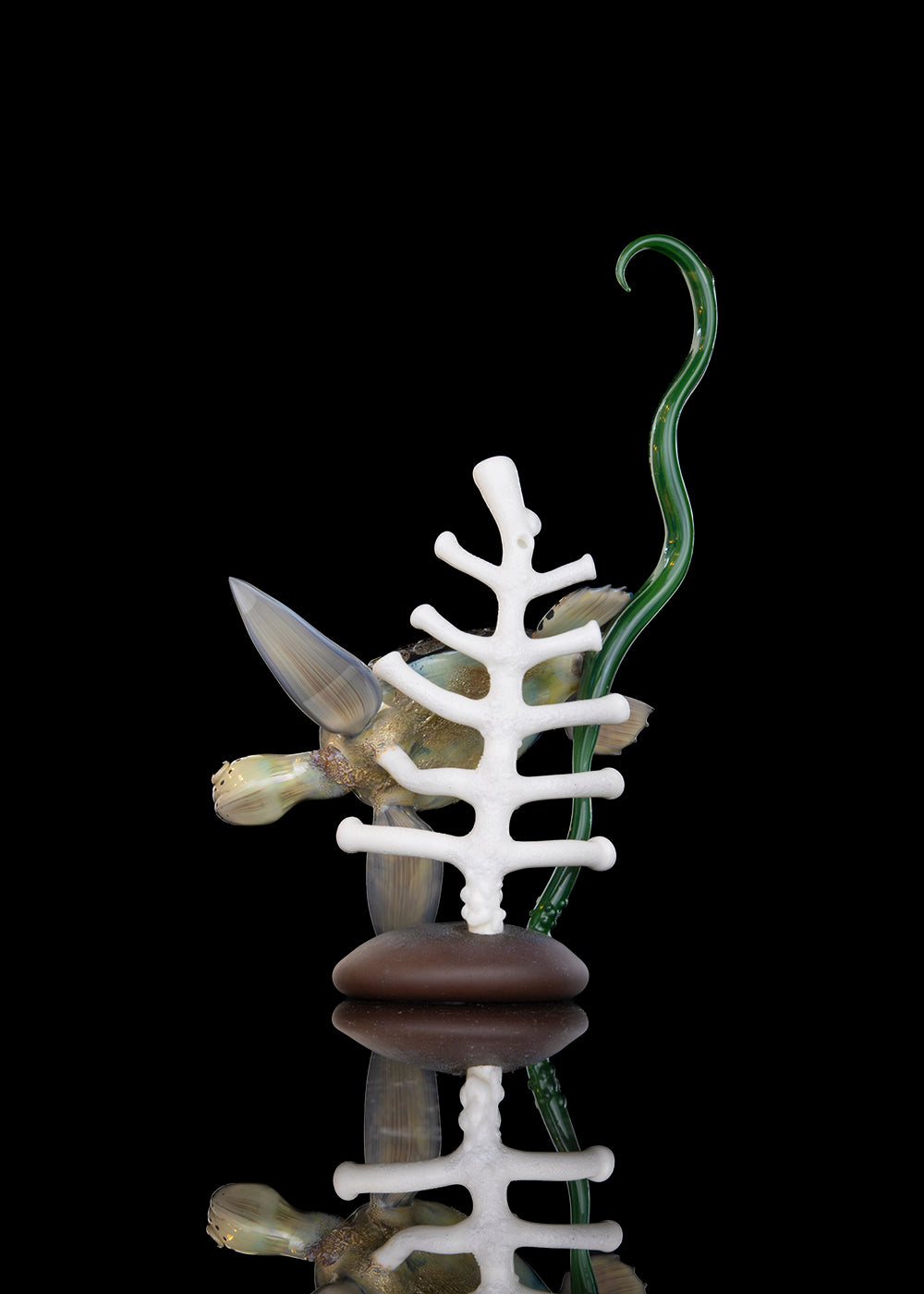 CLINTON ROMAN Sea Turtle Natural Bubbler by Clinton Roman