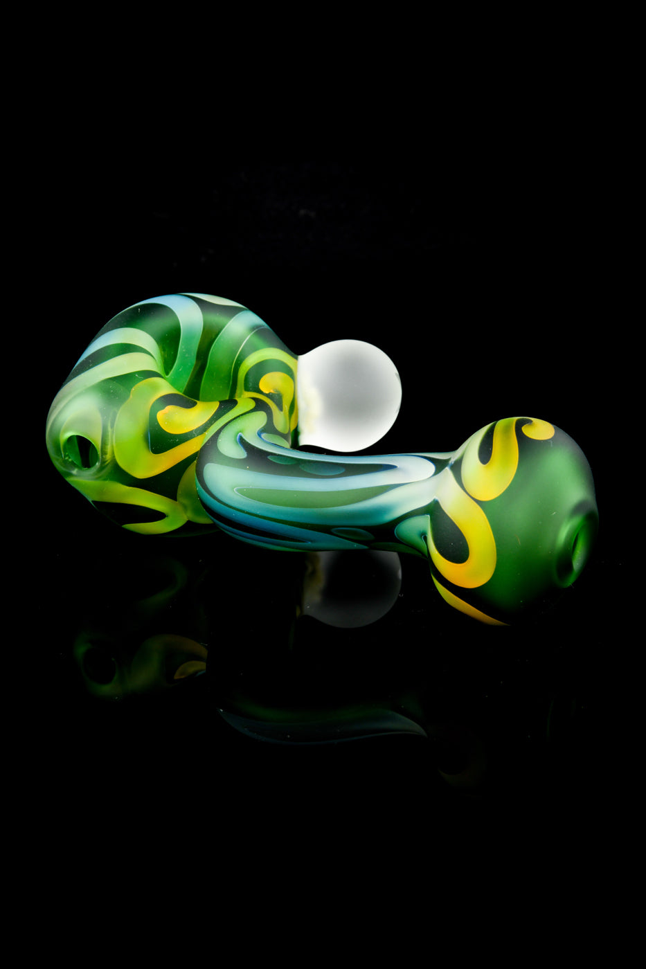 Frosted Full Color Zig Zag Spoon in Green by Willow and Quinn