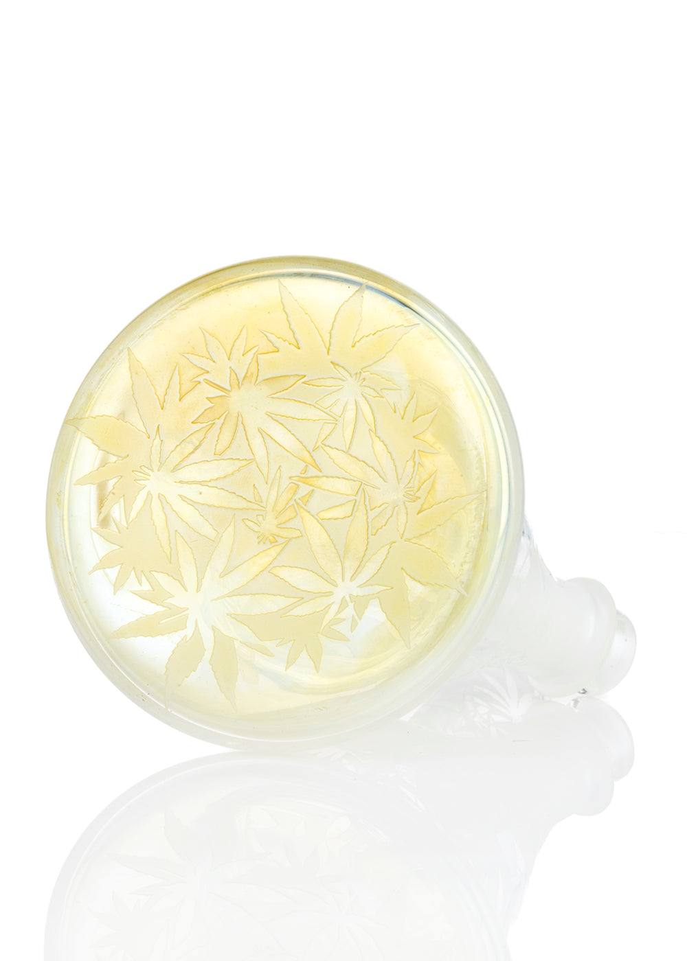 Fumed Bell Bottom Mini Vapor Tube with Blasted Leaves by Liberty 503