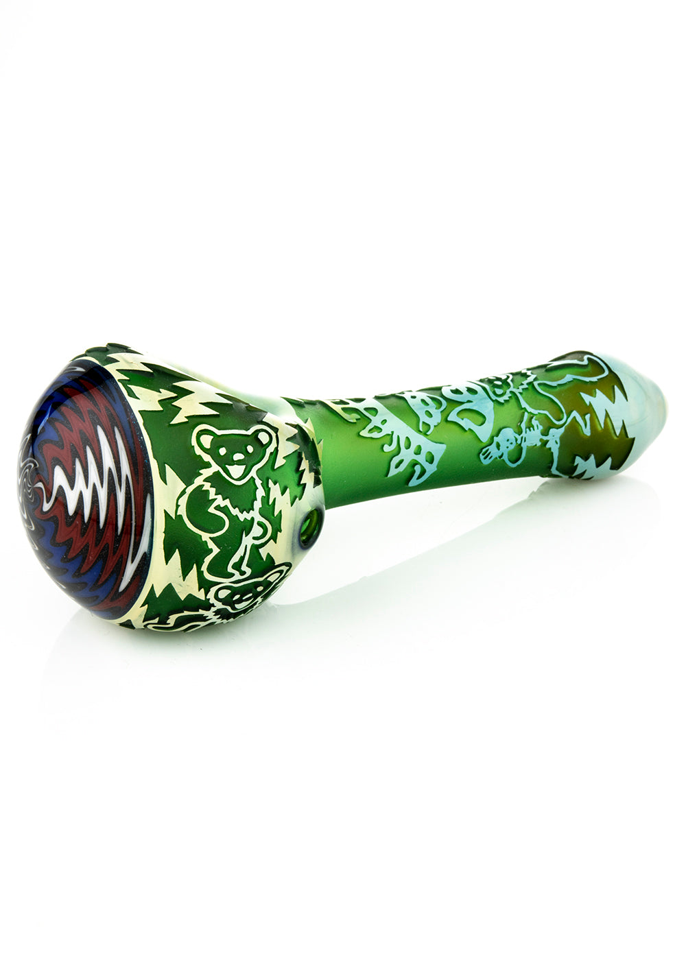 Liberty Glass Grateful Dead Colored Tubing Wig Wag Spoon #15