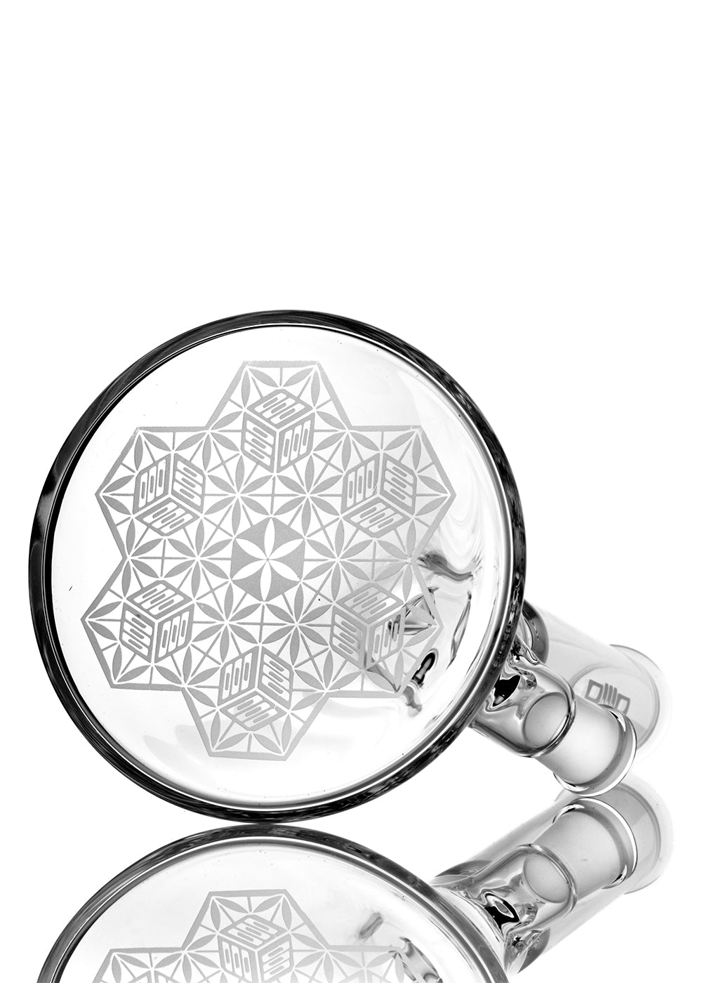 Ill Glass 17" 44mm Beaker Tube with Slide and Gridded Downstem