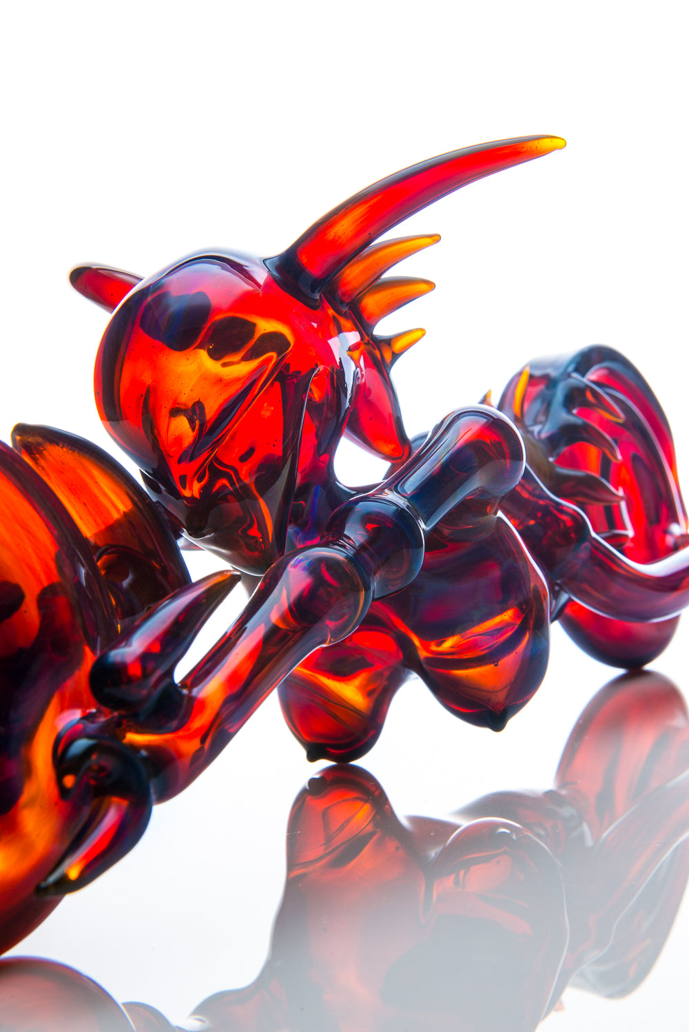 Lady on a Motorcycle Push Bubbler and Hand Pipe by Banjo