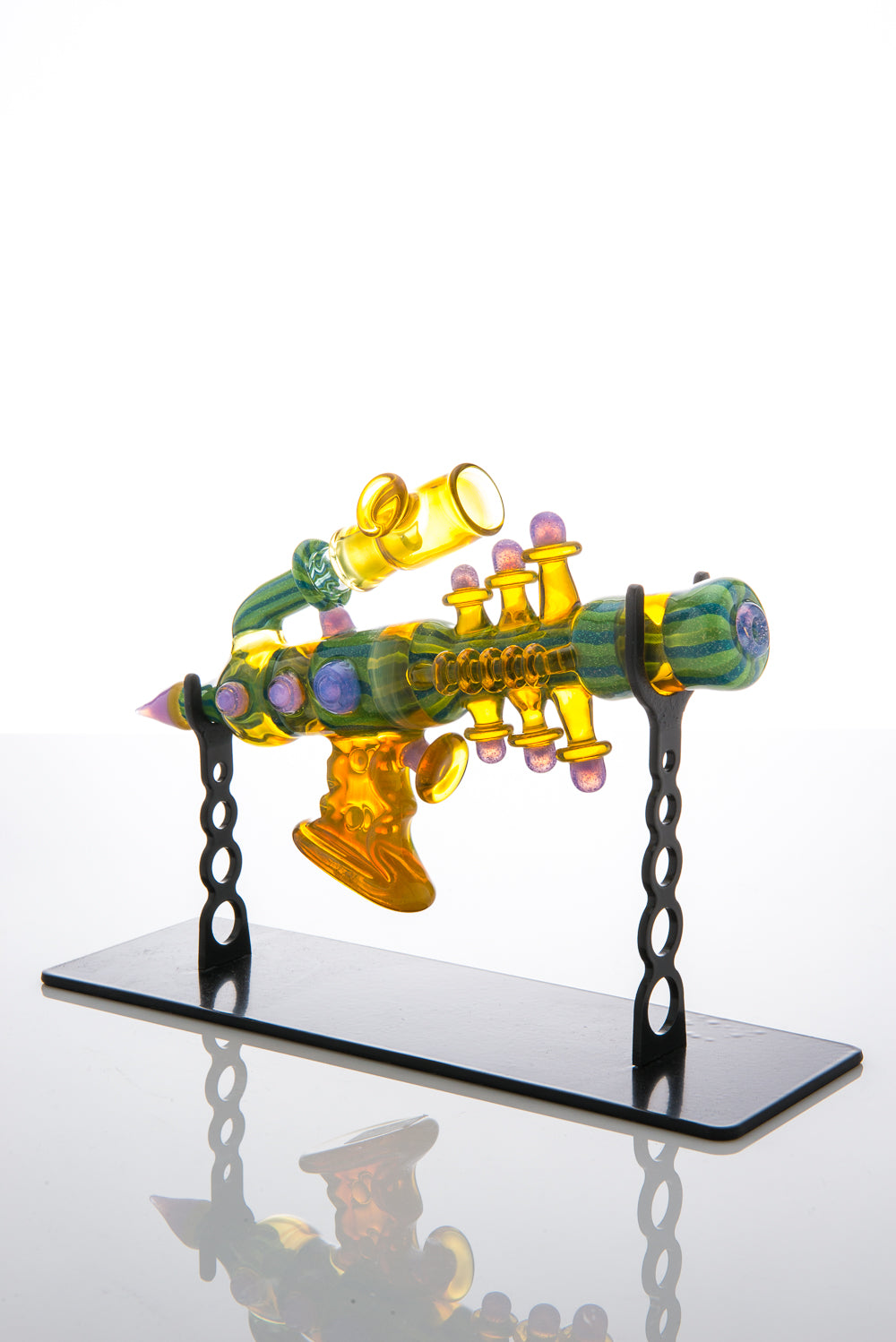 Mini Dichro Watermelon Ray Gun Vapor Bubbler #2 by Darby Holm