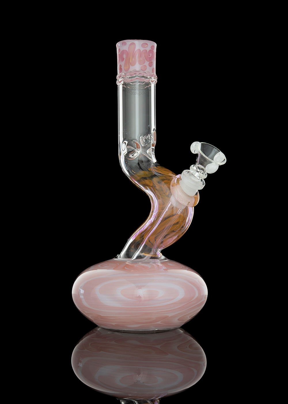 HVY 38mm Bent Neck Gold White Coiled Color Tube