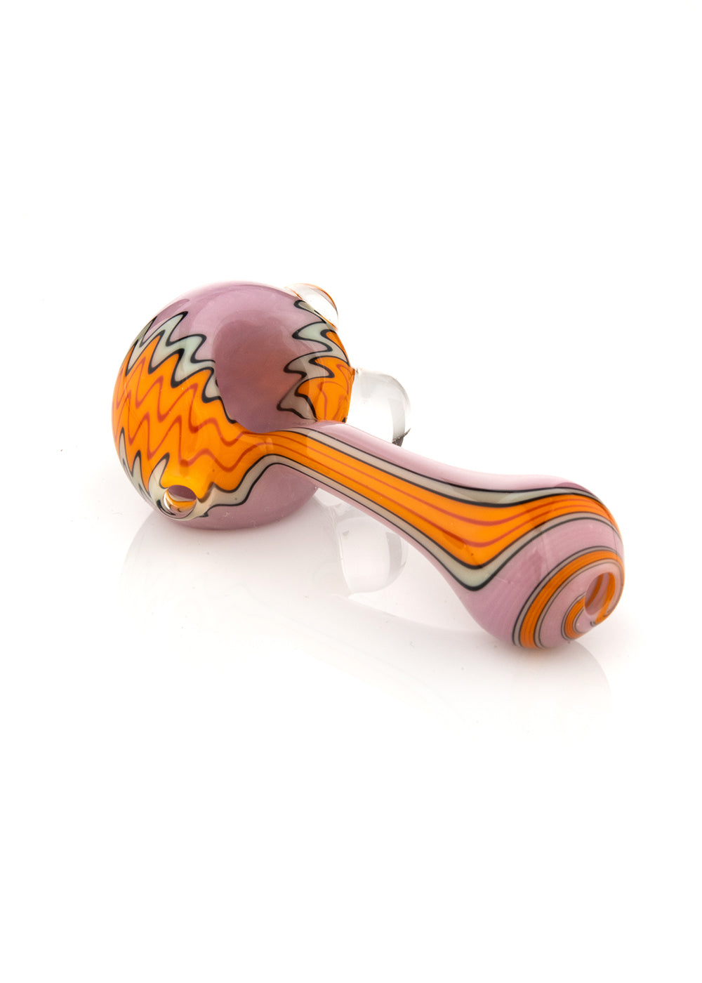 Orange and Pink Line Work Spoon by Sand
