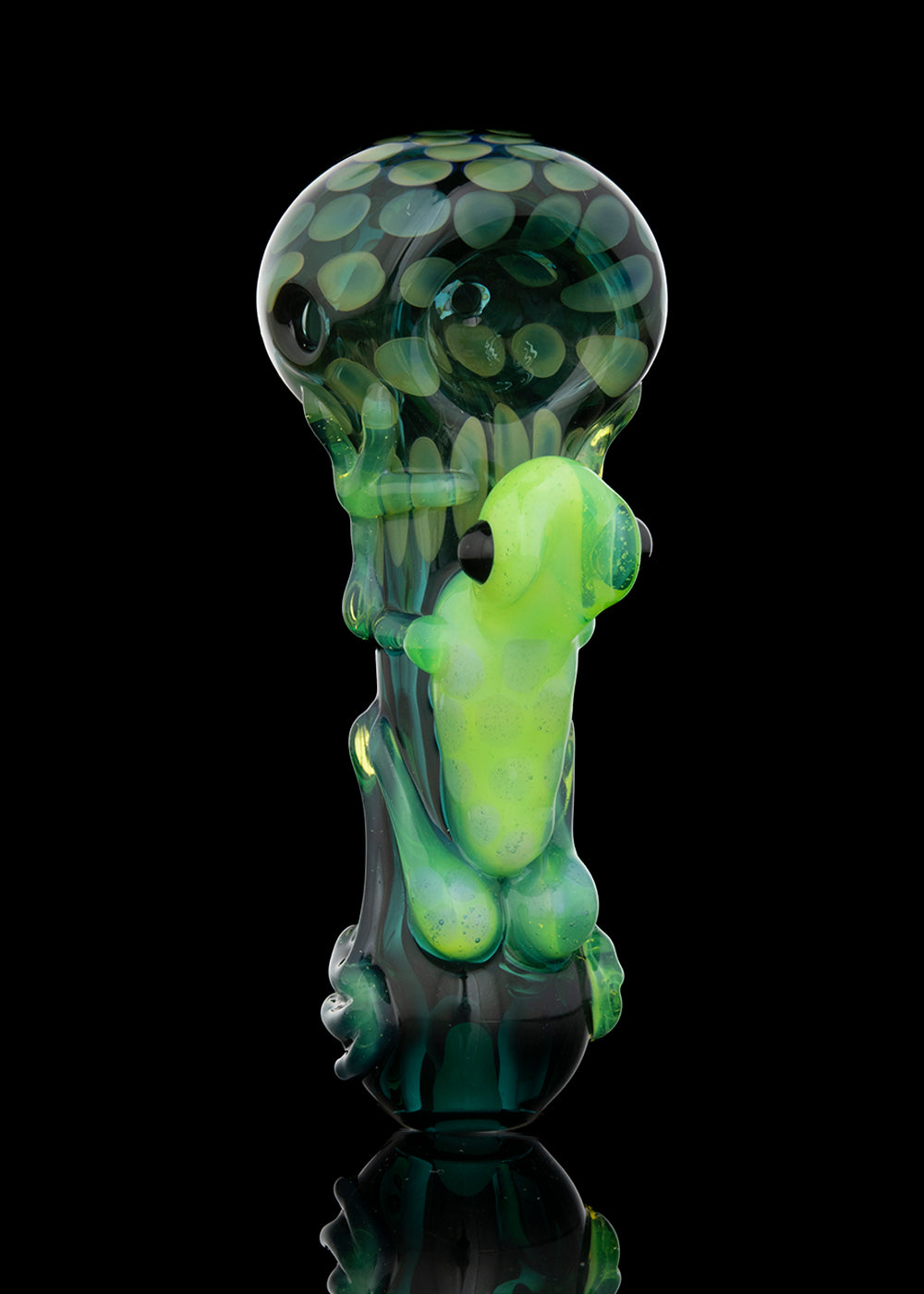 Teal Spoon with Green Slyme Frog by Curtis Claw