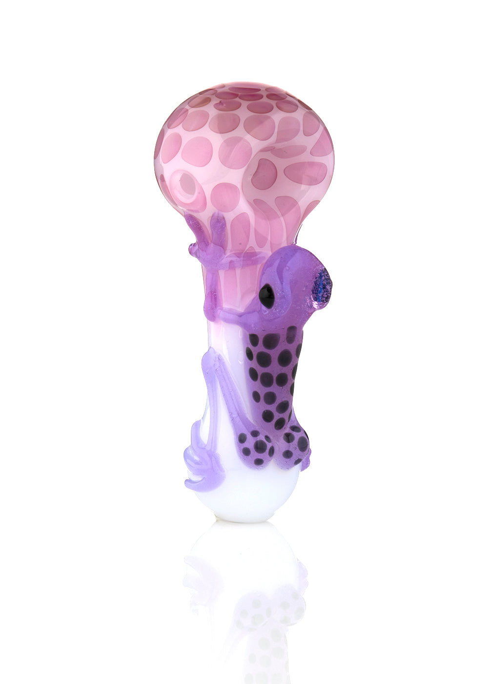 White Critter Spoon with Pink Slyme Frog by Curtis Claw