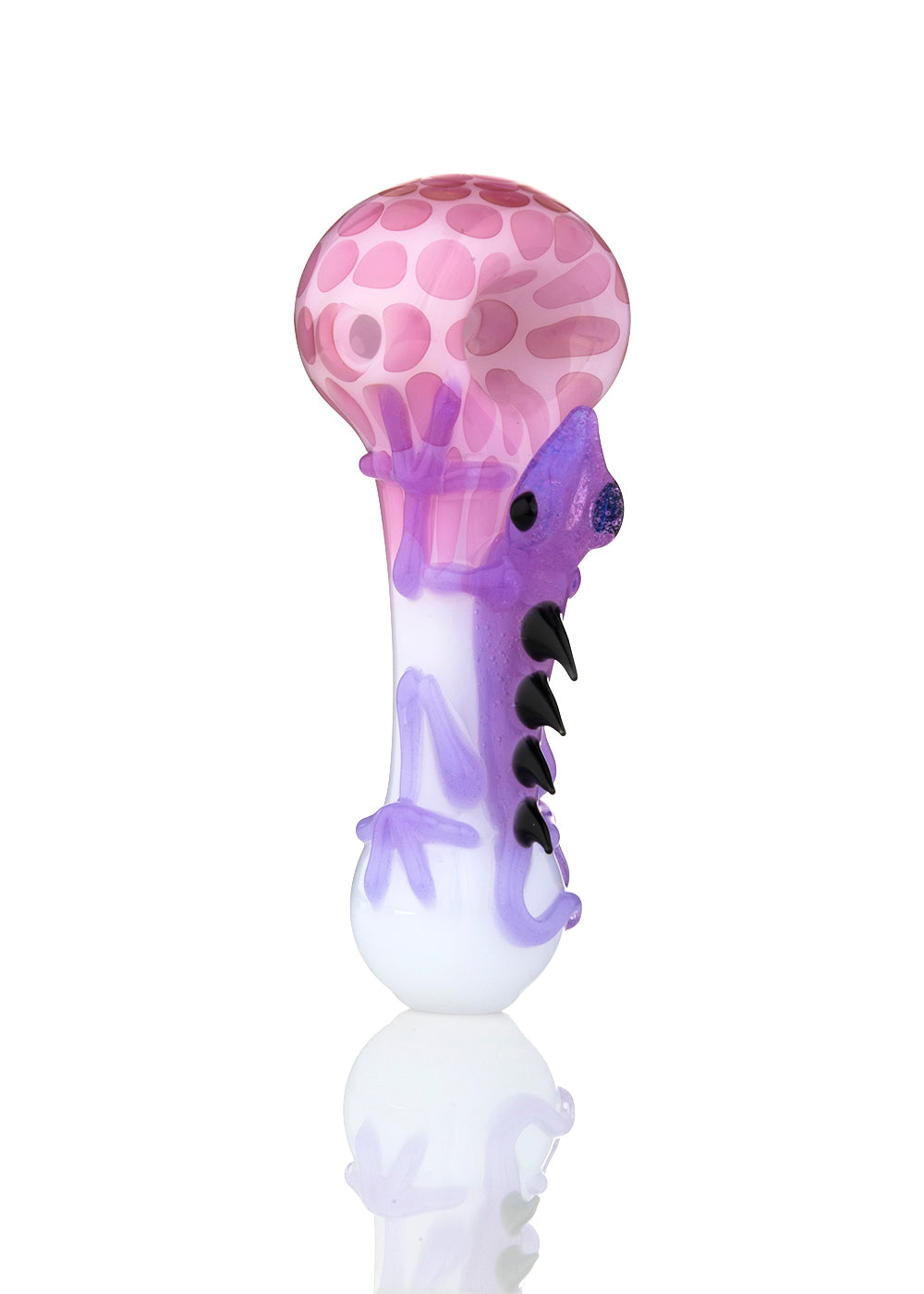 White Critter Spoon with Pink Slyme Lizard by Curtis Claw