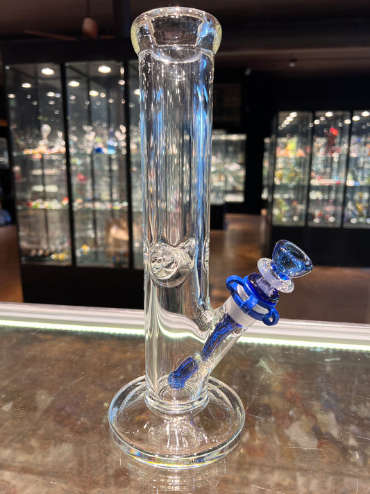 12" 9MM Straight Tube with Matching Stem and Bowl (Color Options)