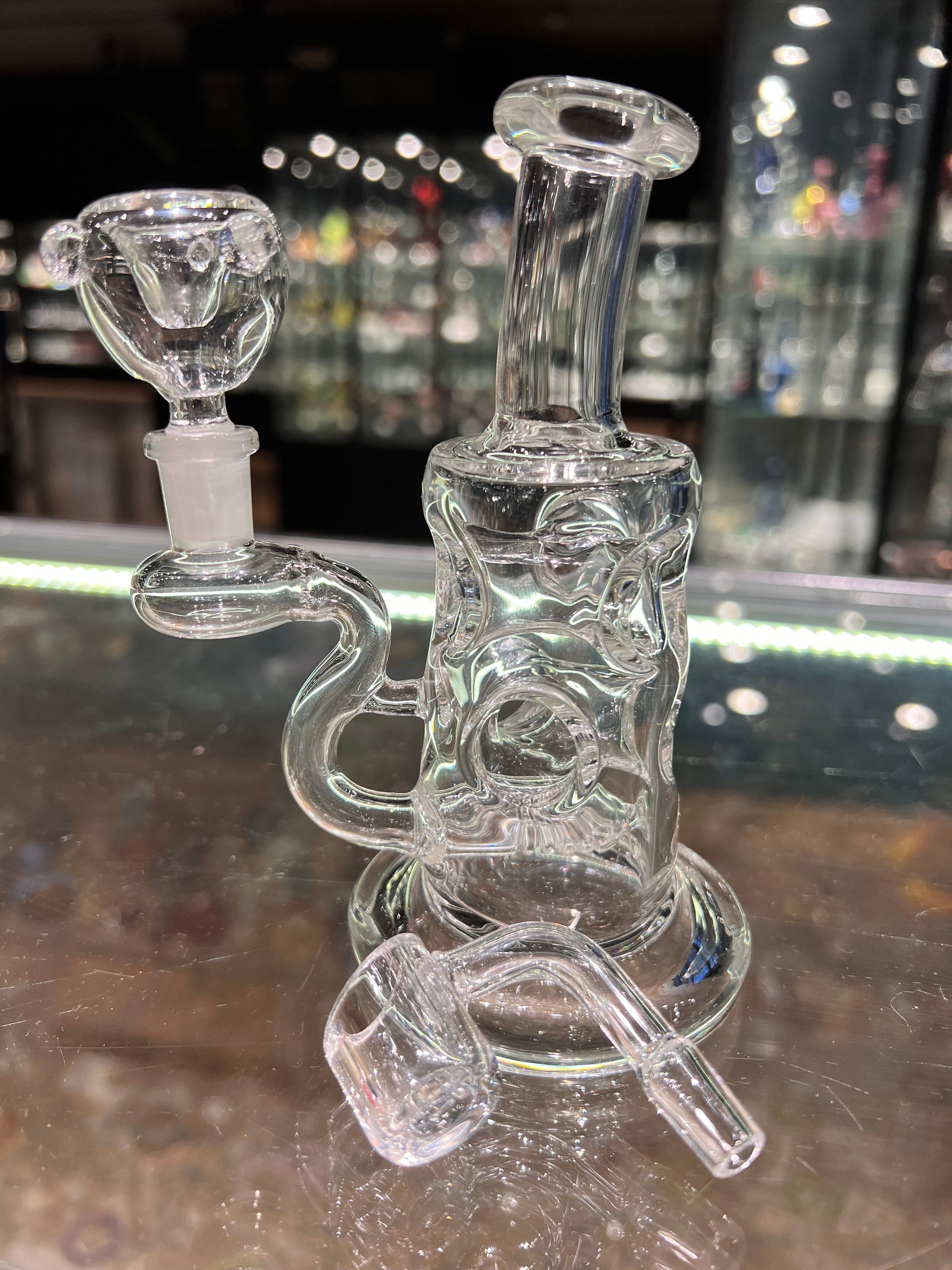 Mini 10MM Straight Fab Rig With Bowl or Quartz Banger – Illuzion Glass ...