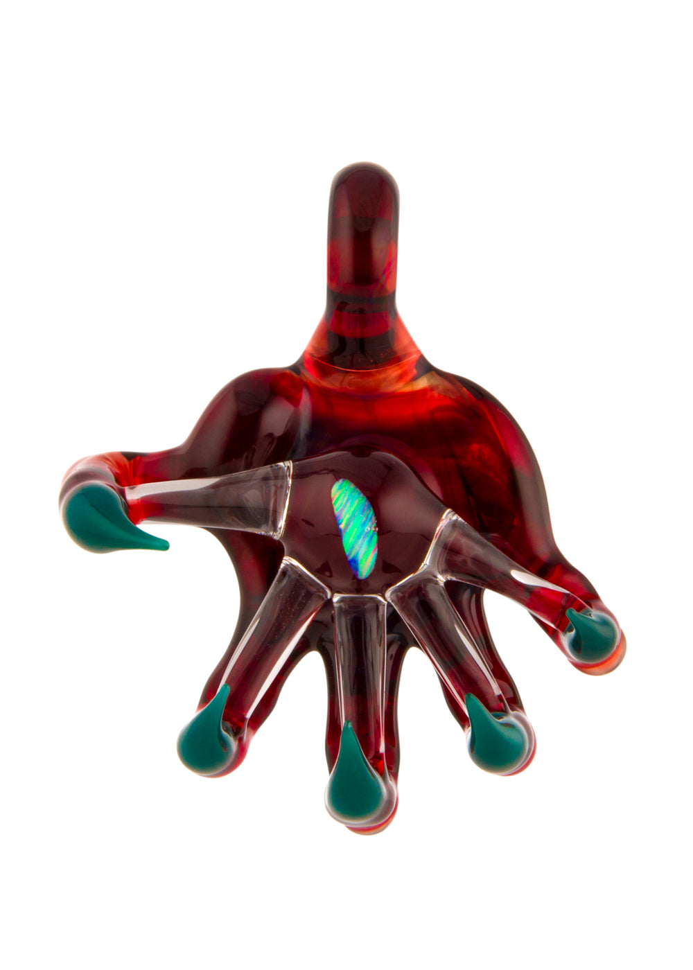 Opal Pendant in Red and Aqua by Curtis Claw