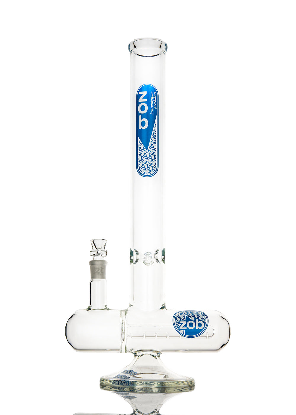 ZOB 14" Straight with Blue and White Pill Logo and Calimade Logod Foot Tube