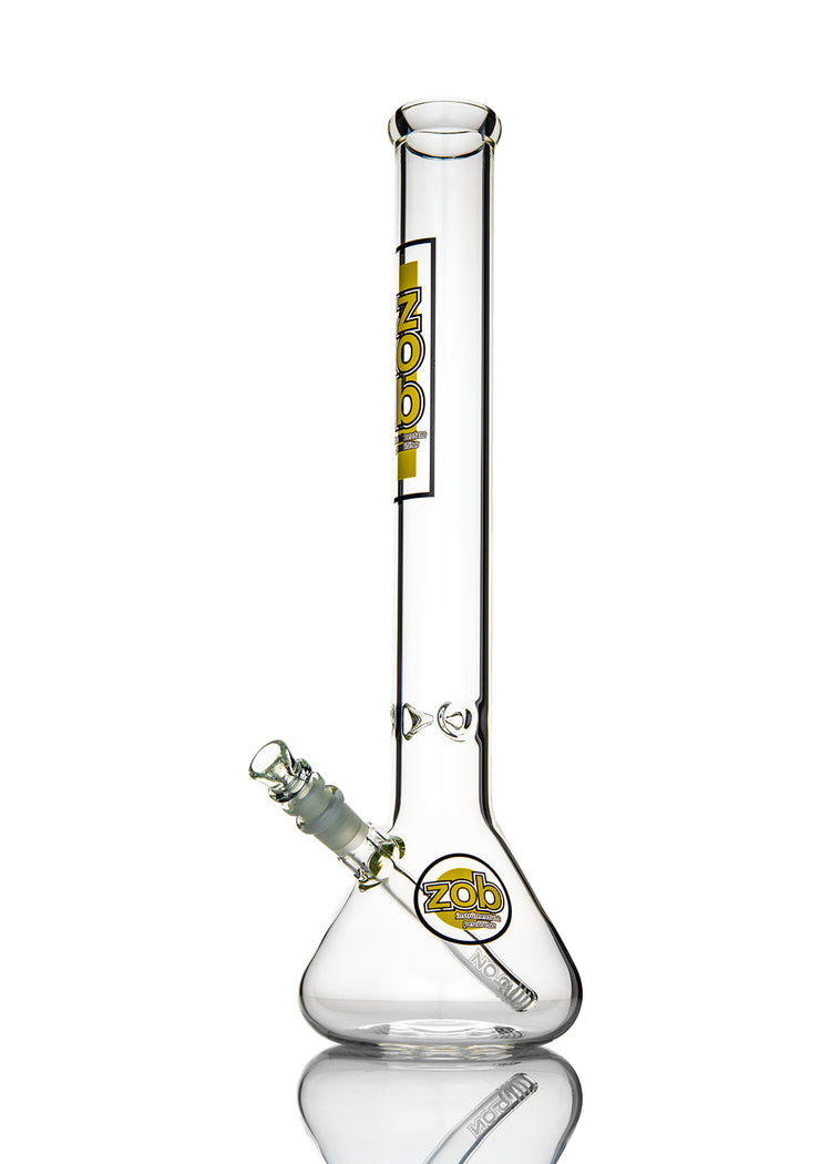 ZOB 18" Beaker with Black and Yellow Verticle Rectangle Logo Tube