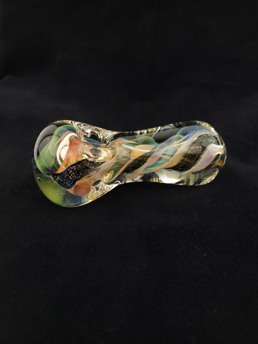 Small Fumed and Dichro Steezy Thick Spoon