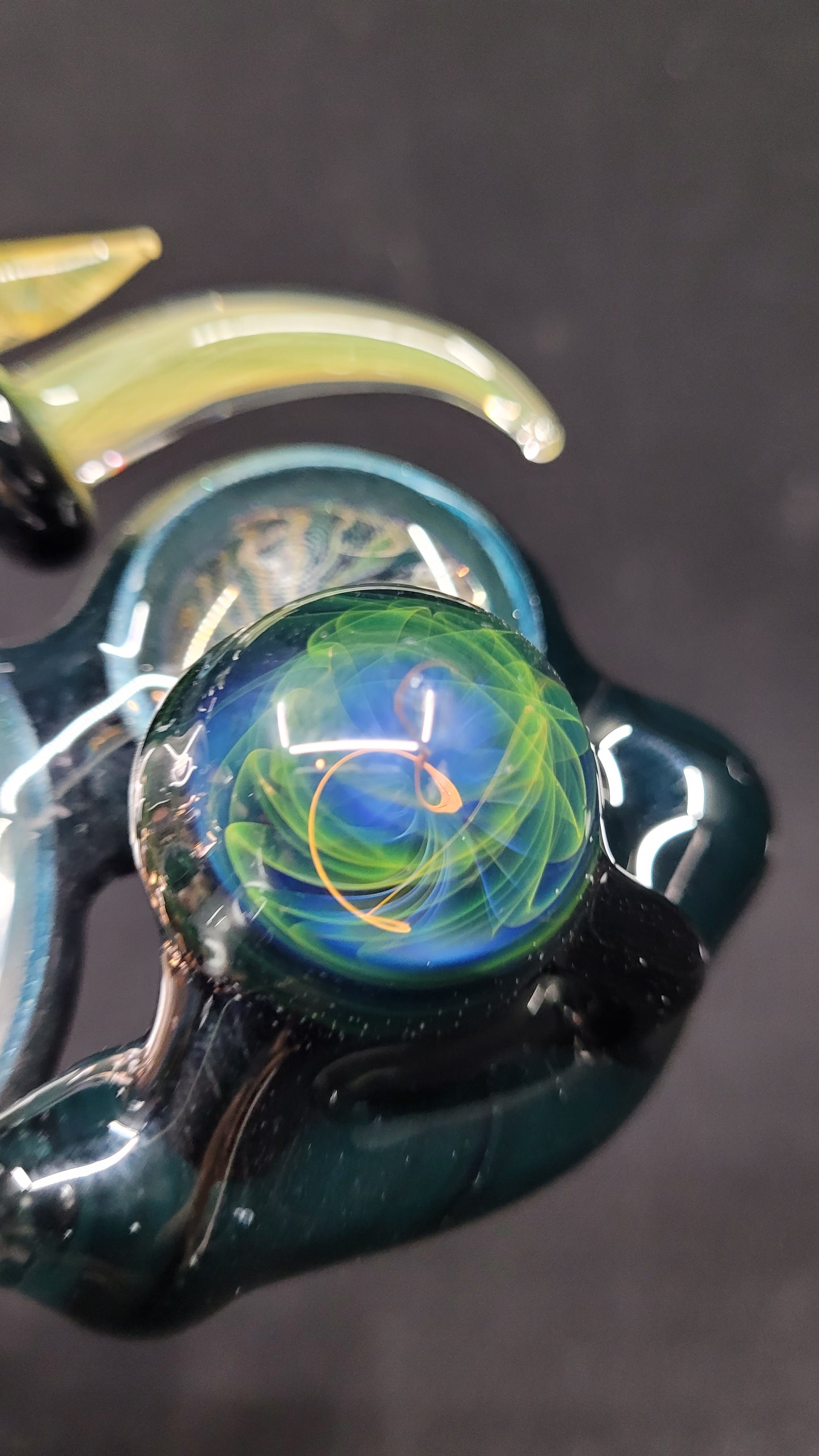 Big Z 10mm Worked Pendant Rig W/ Center Mib and Opal Carb Cap