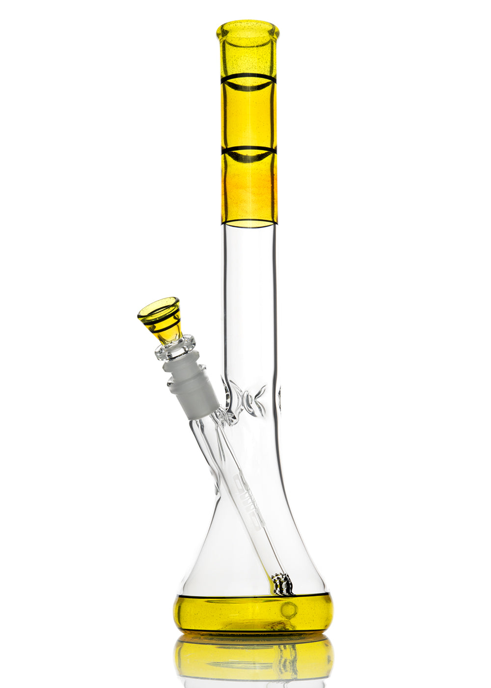 Ill Glass Custom 38mm 15" Beaker in Thomas's Yellow, Terps, and Thomas's Orange