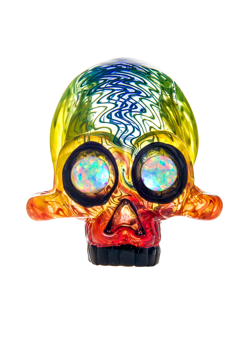 Illuzion Glass Galleries 2017 Annual 420 Party Collaboration Skull Pendant #1 by AKM and Cowboy