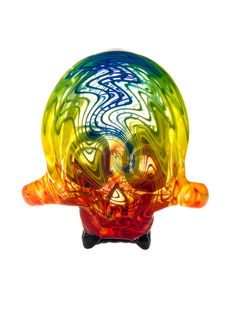 Illuzion Glass Galleries 2017 Annual 420 Party Collaboration Skull Pendant #1 by AKM and Cowboy