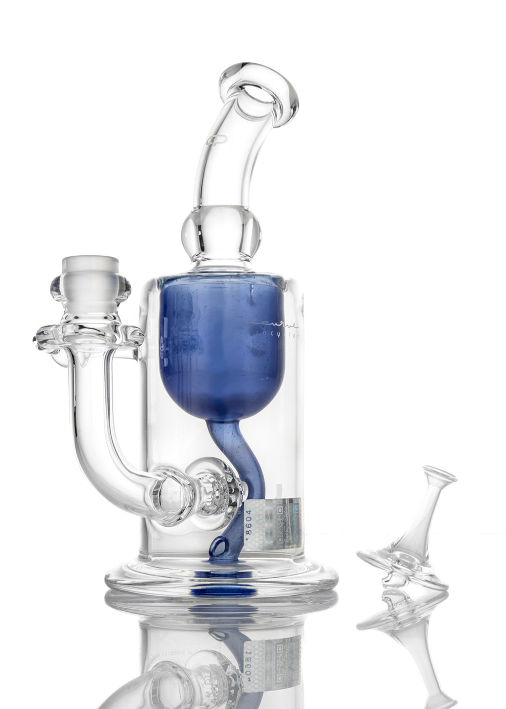Mobius From Scratch Series Custom Blue Cheese Internal Can Recurve Incycler with Crucible Cap Vapor Bubbler