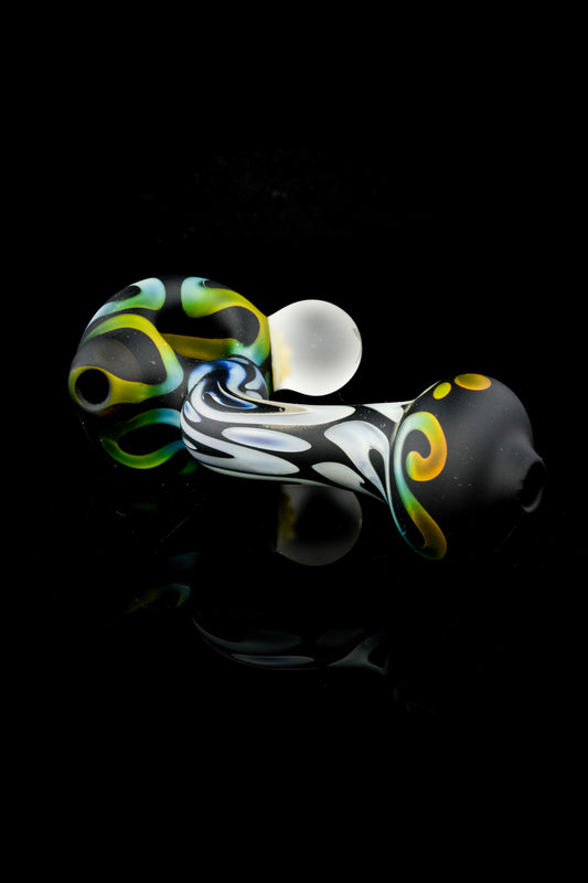 Frosted Full Color Zig Zag Spoon in Black by Willow and Quinn