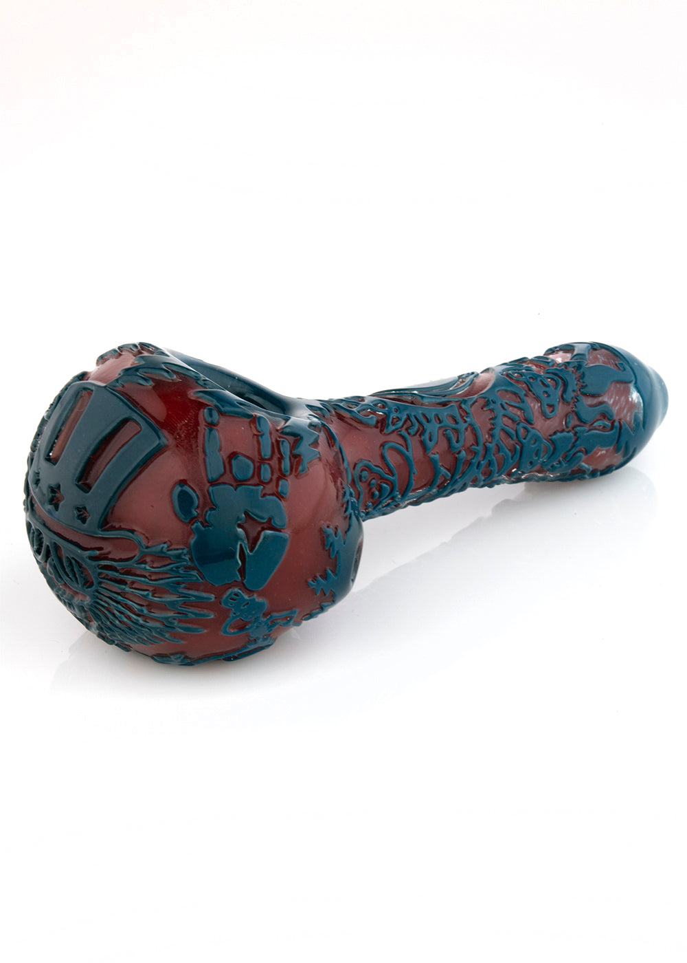 Grateful Dead Frit Over Frit Fire Polished Spoon #2 by Liberty 503