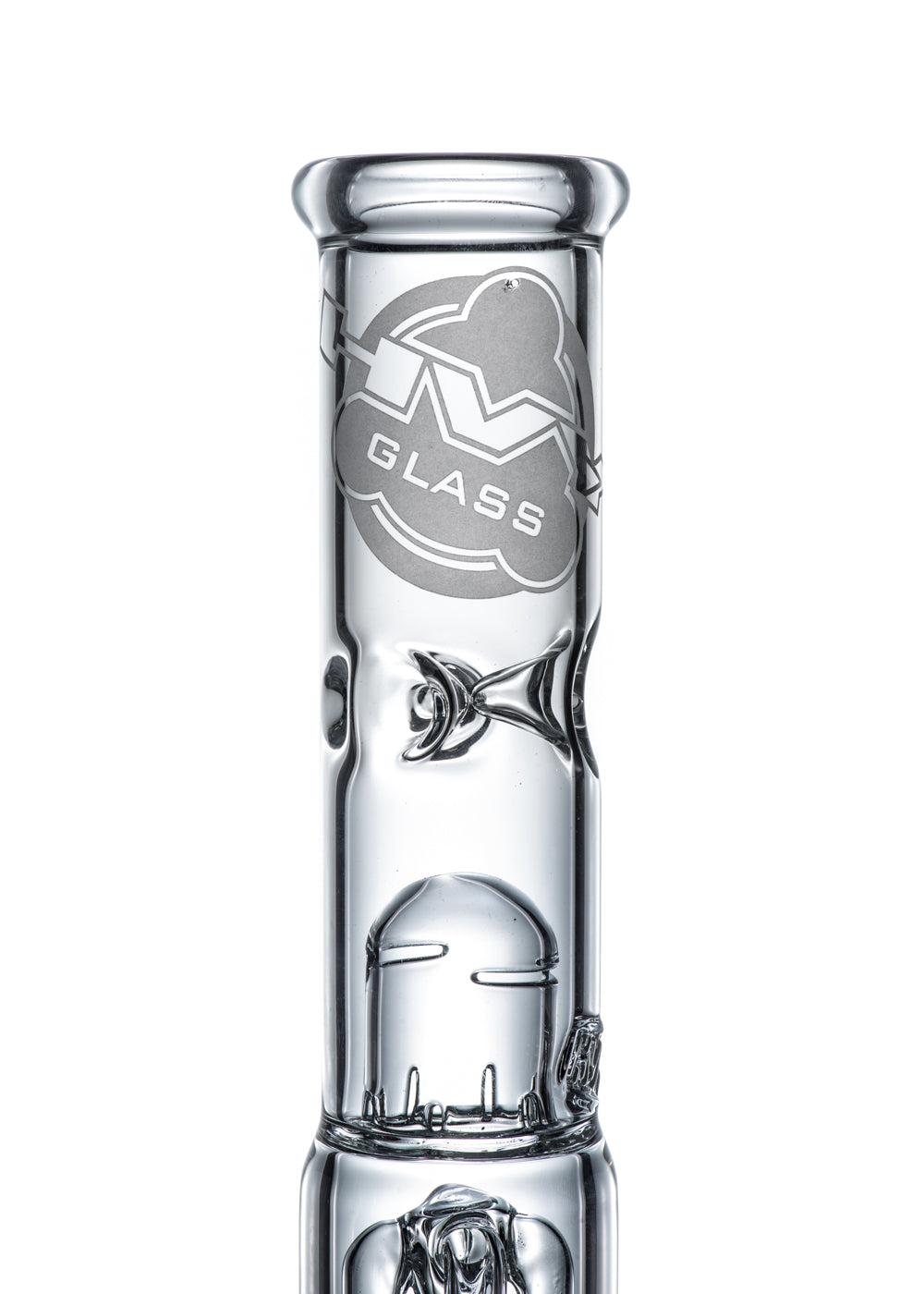 HVY 44mm/50mm Clear Beaker with 4-Arm Tree and Splash Guard Tube
