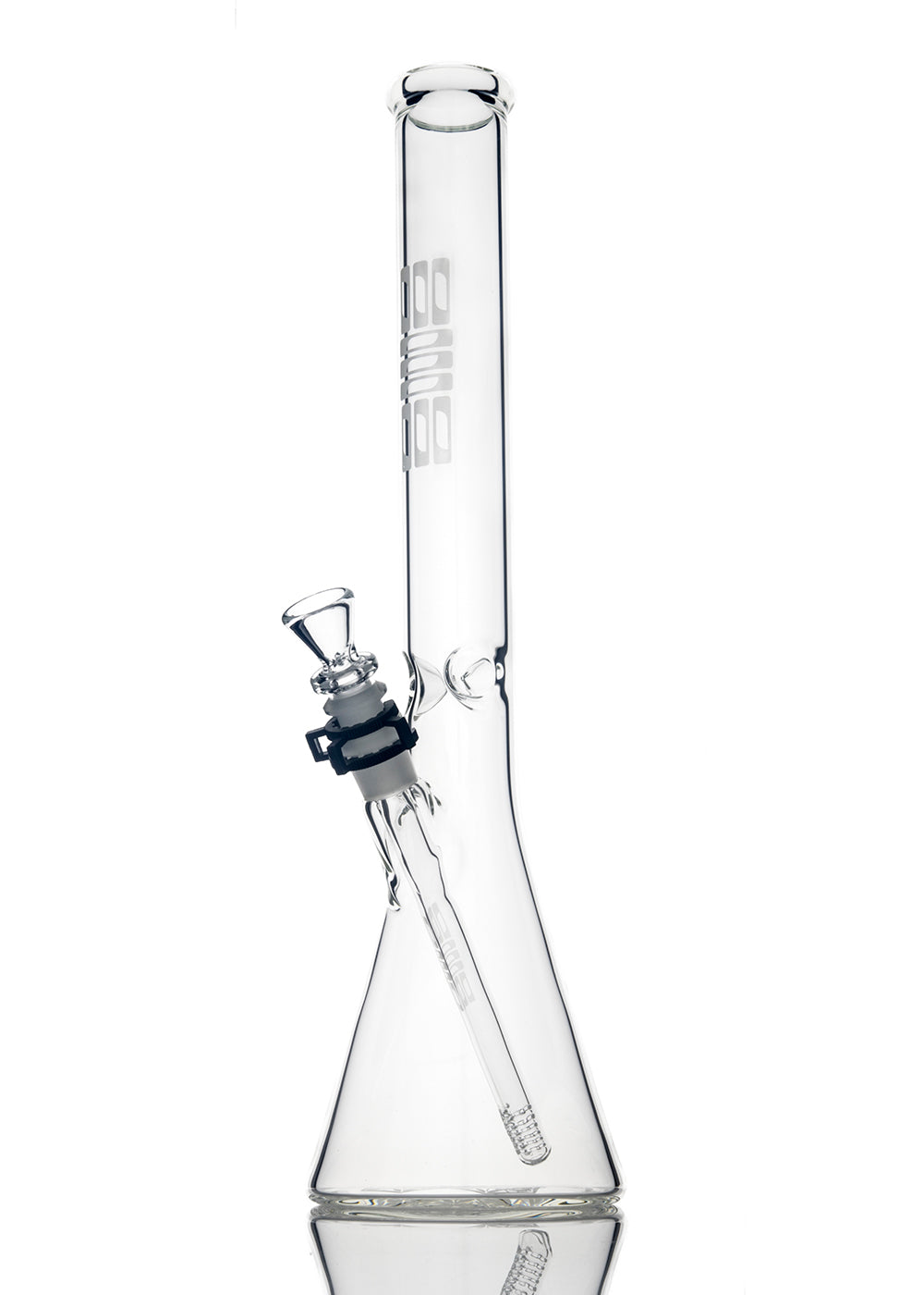Ill Glass 15" 44mm Beaker Tube with Slide and Gridded Downstem
