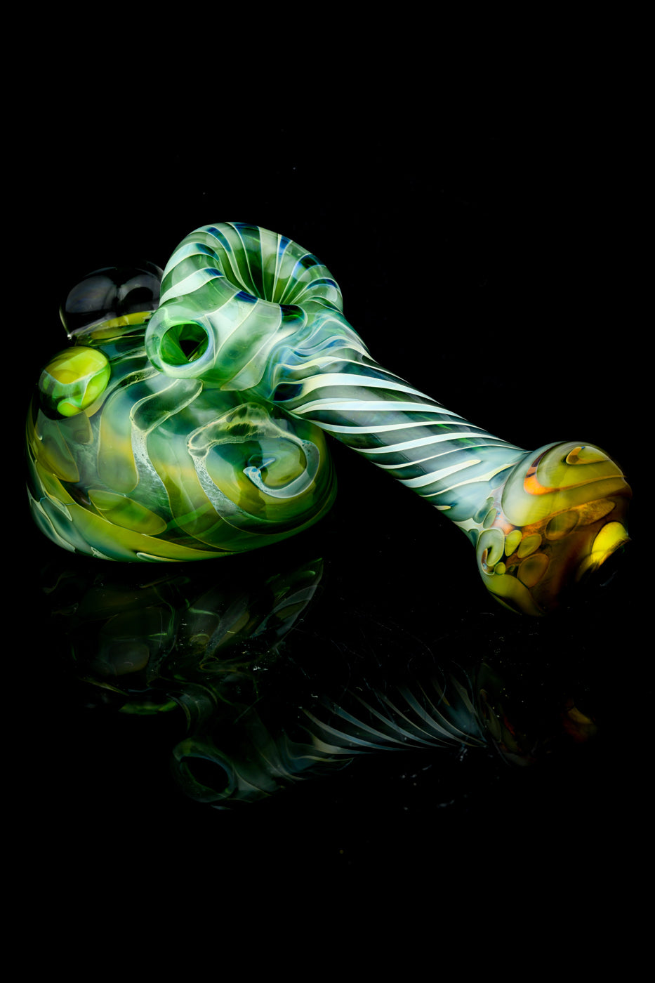 Large Full Color Hammer Bubbler in Green by Willow and Quinn