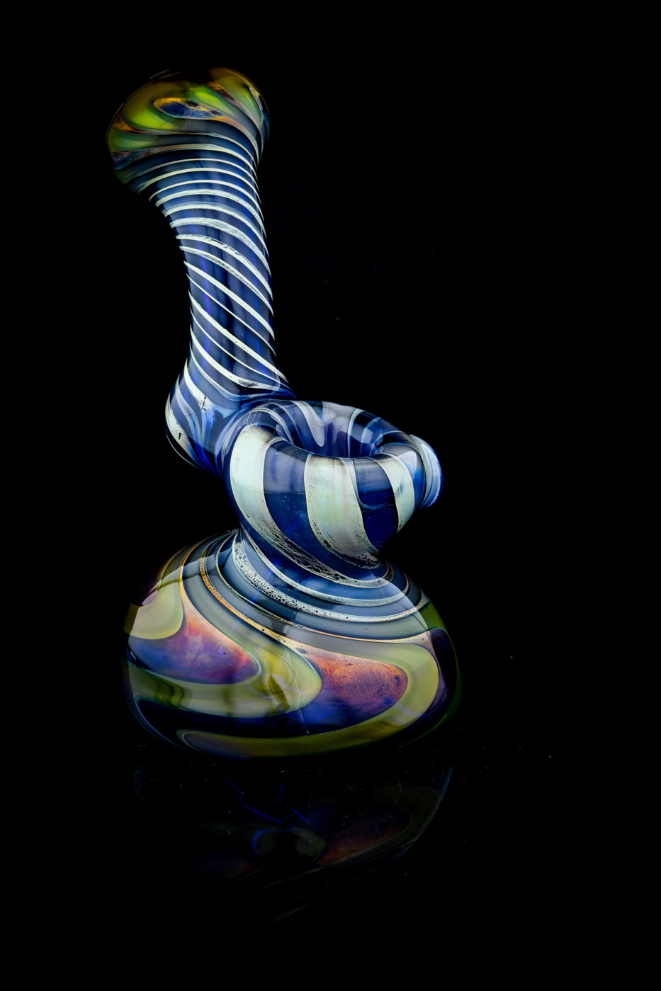 Small Full Color Stand Up Sherlock Bubbler in Cobalt by Willow and Quinn