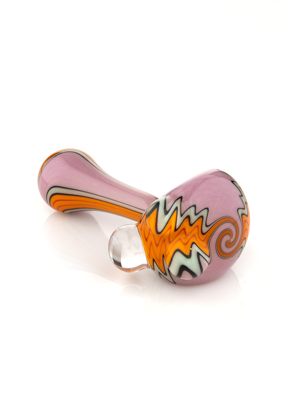 Orange and Pink Line Work Spoon by Sand