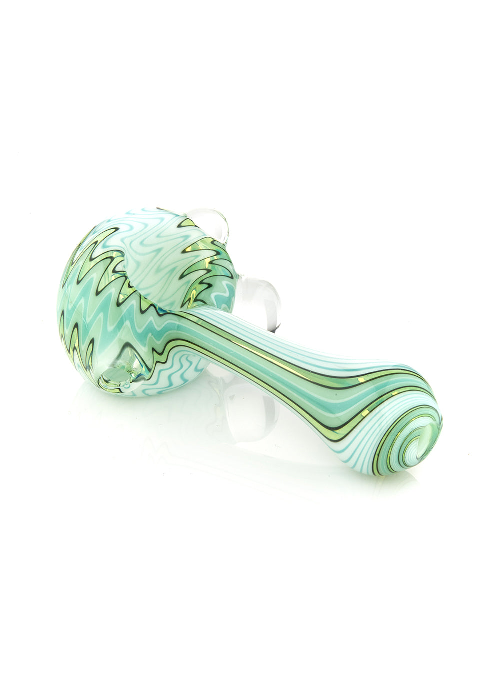 White and Blue Fade Line Work Spoon by Sand
