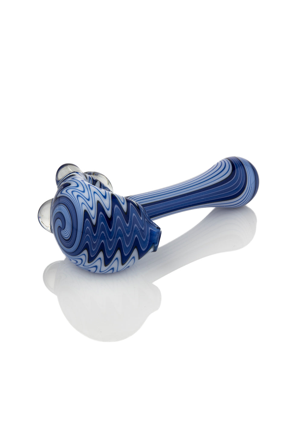 White and Purple Line Work Spoon by Sand – Illuzion Glass Galleries
