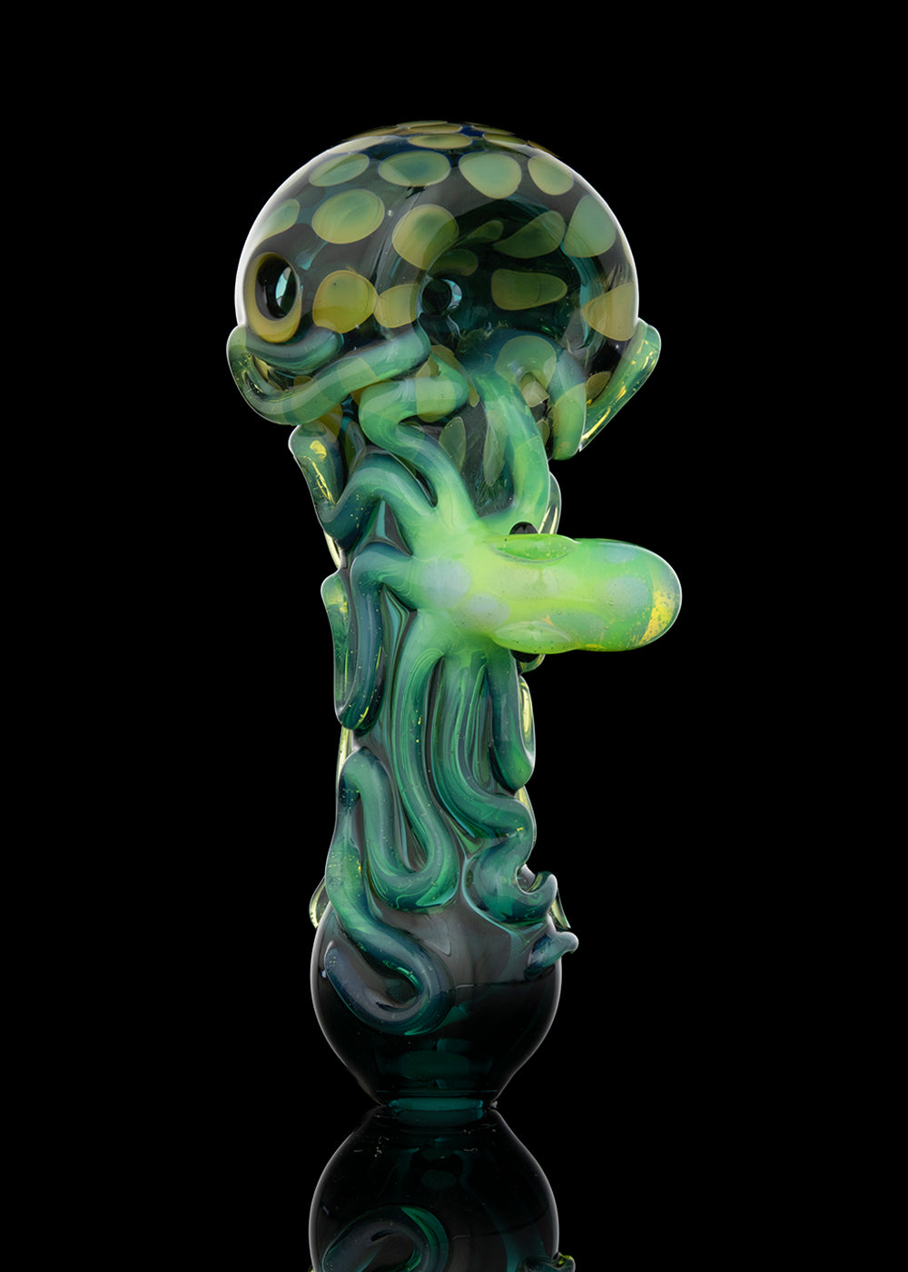 Teal Spoon with Green Slyme Octopus by Curtis Claw