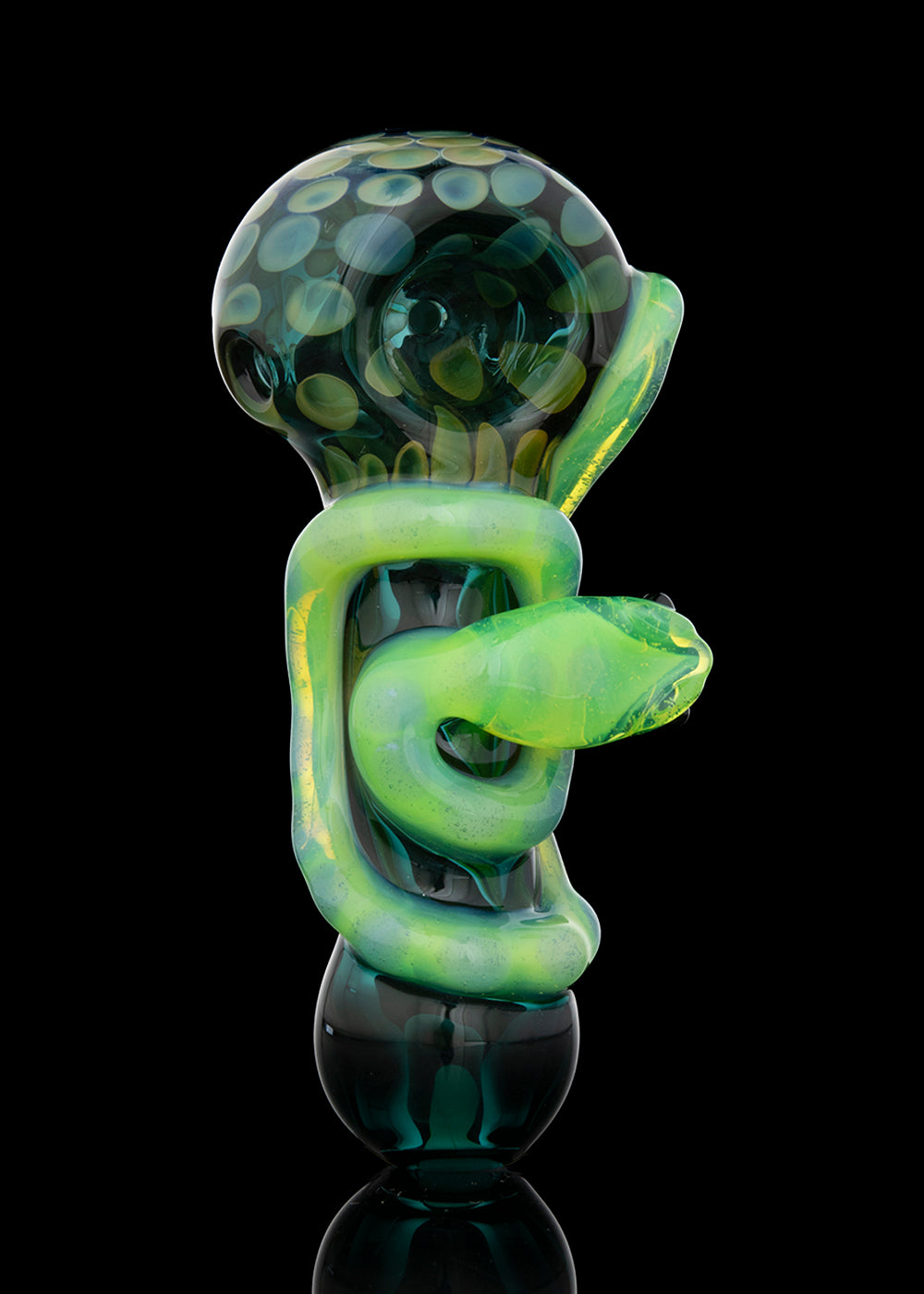 Teal Spoon with Green Slyme Snake by Curtis Claw