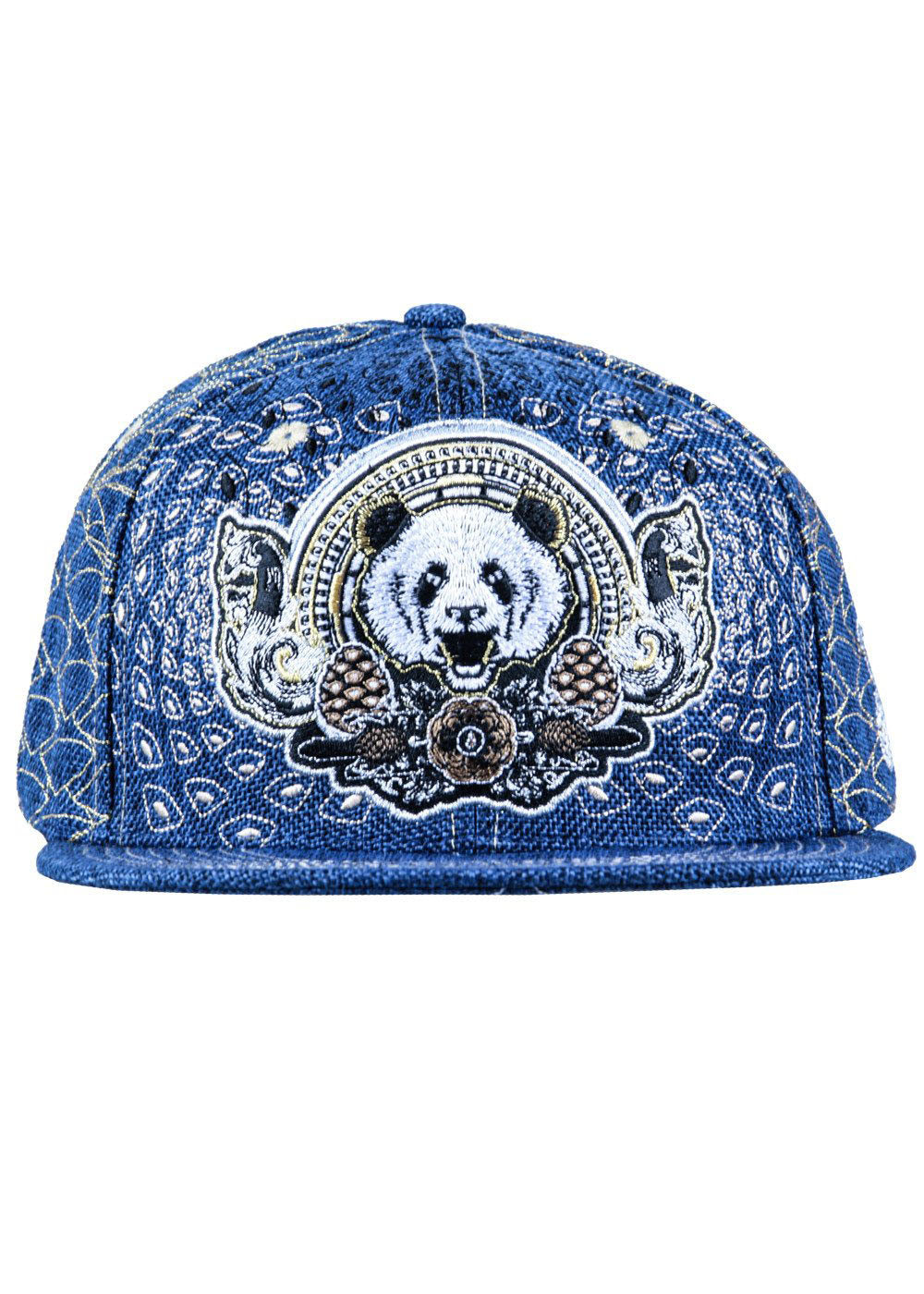 Grassroots Third Eye Pinecone Panda Fitted Hat