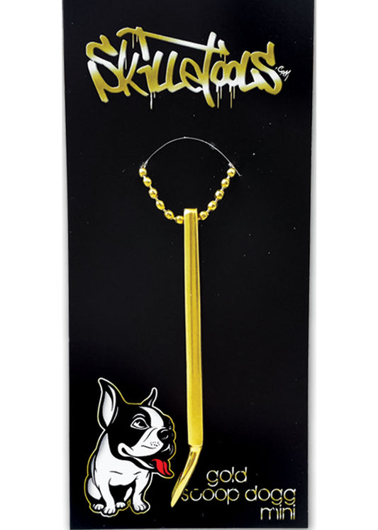 Skilletools Gold Mini Scoop Dog Key Chain Dabber