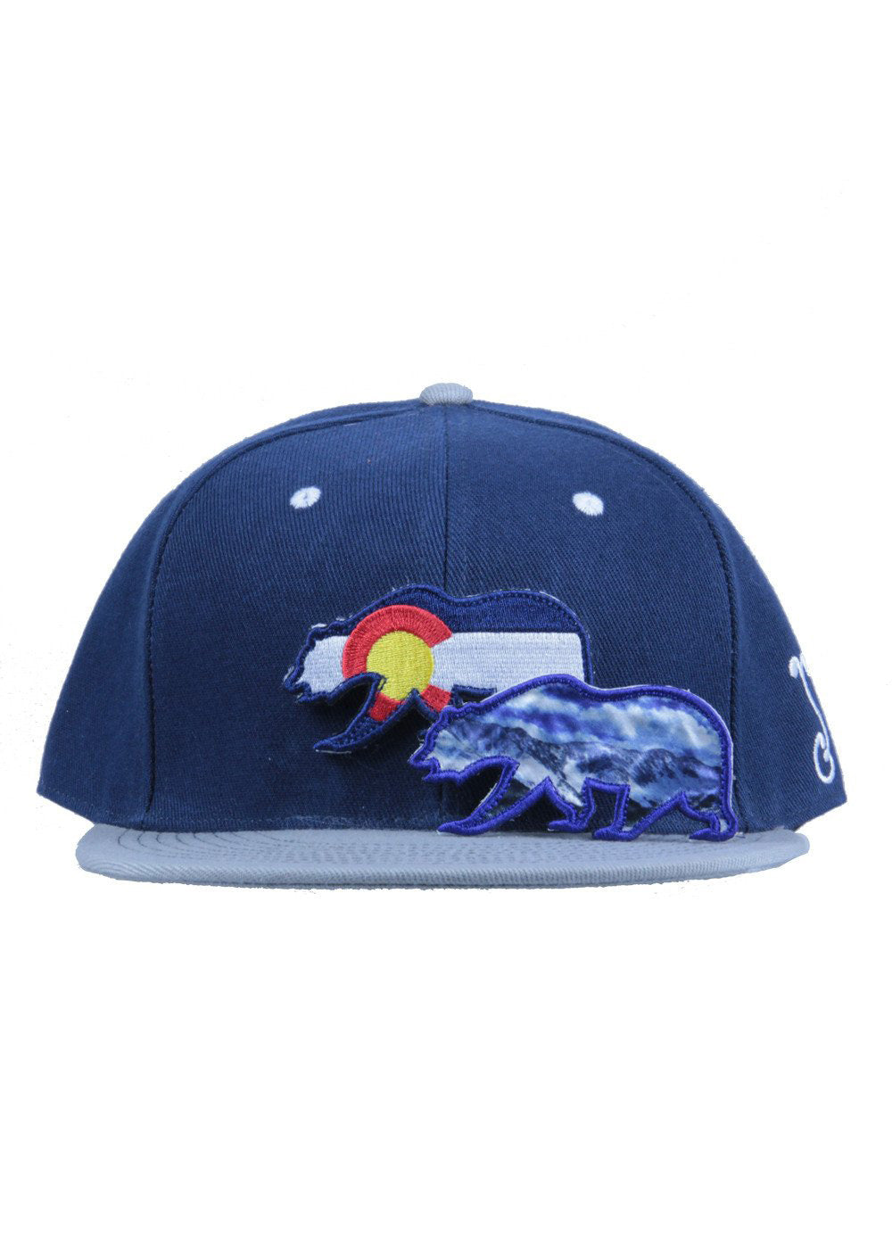 Grassroots Removable Bear Colorado Flag Fitted Hat